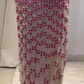 Hot Pink Sheath Spaghetti Straps Exquisite Rhinestone Tulle Long Prom Dress Evening Dress SH4626