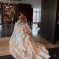 Princess Ball Gown Strapless Ivory Pleated Satin Long Train Wedding Dress SH7722