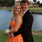 Strapless Tulle Appliques Long Evening Dress Orange Prom Dress SH965