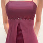 Vintage Baby Blue A Line Straps Chiffon Satin Prom Dress Evening Dress SH5663