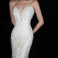 Elegant Sheath Sweetheart Neck White Lace Long Wedding Dress SH6675