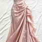 Royal Blue 3D Floral Mermaid Beaded Tulle Satin Prom Dress Evening Dress SH6457