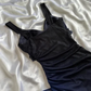 Charming A Line Spaghetti Strap Beaded Navy Blue Ombre Chiffon Party Dress Evening Dress SH2794