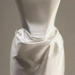 Fashion Mermaid Straps Long Prom Dress White Satin Wedding Dress SH1287