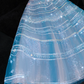 Silver Sequin Ball Gown Strapless Blue Tulle Prom Dress Party Dress SH3414