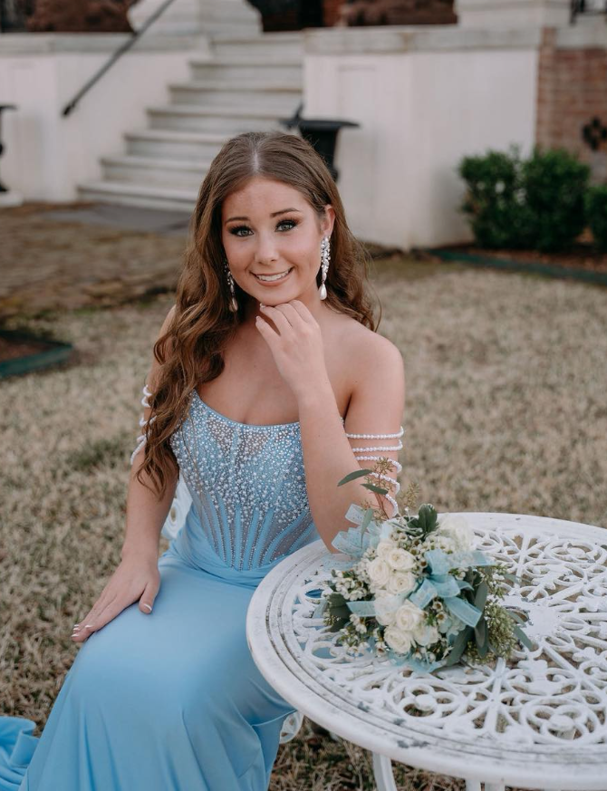 Glamorous Mermaid Off the Shoulder Beaded Blue Satin Long Prom Dress Evening Dress SH7224