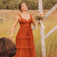 Burnt Orange Mismatched Charming Autumn Wedding Party Bridesmaid Dresses SH5578