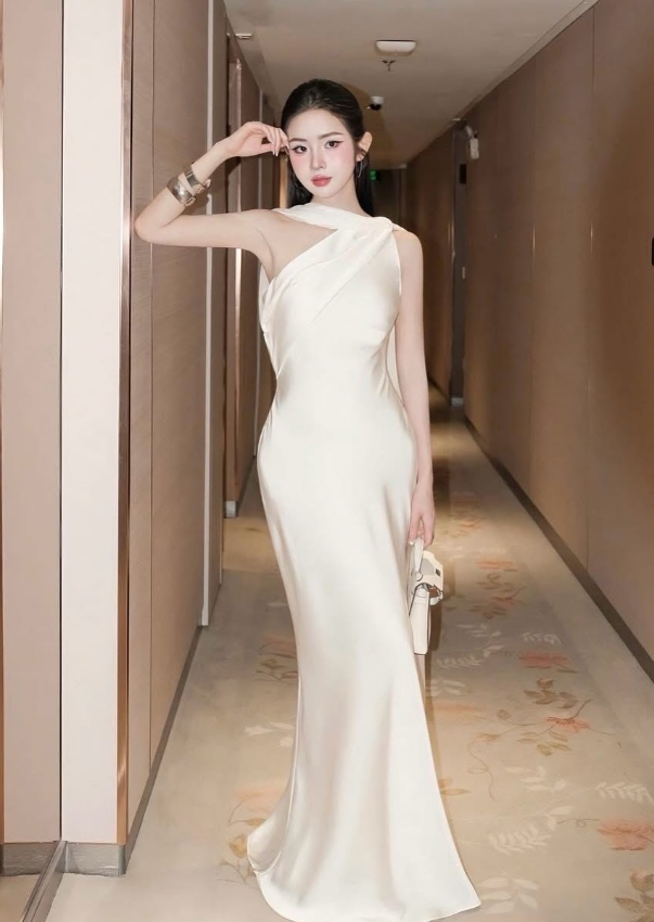 Elegant Sheath One Shoulder Pink Satin Long Prom Dress Party Dress SH4667