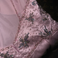 Gentle A Line One Shoulder Beaded Sequin Pink Tulle Satin Prom Dress Party Dress SH3073