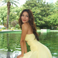 Cute Yellow A Line Sweetheart Neck Organza Short Prom Dress Homecoming Dress SH4389