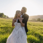 Princess Ball Gown Strapless White Lace Long Wedding Dress SH7141