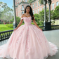 Pink Tulle Applique Long Prom Dress Quinceanera Dress Ball Gown SH970