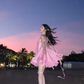 Cute Pink A Line One Shoulder Satin Short Homecoming Dress Vacation Dress SH4153