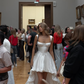 Stunning A Line Strap White Satin Long Sweep Prom Dress SH4618