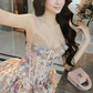 Exquisite A Line Spaghetti Straps Embroidered Floral Tulle Short Homecoming Dress Outfits SH6235