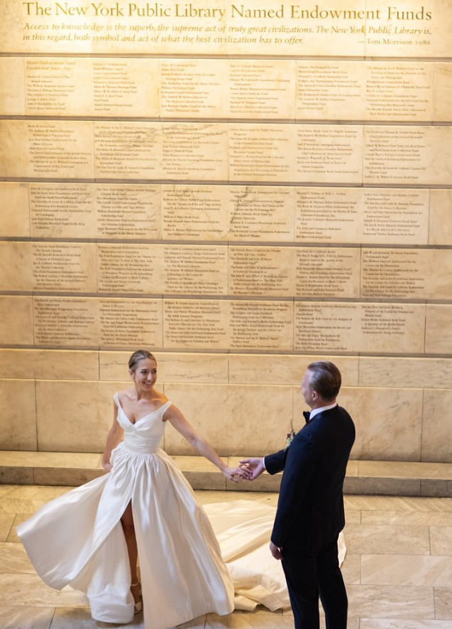 Simple A Line V Neck White Satin Prom Dress Wedding Dress with Slit SH4661