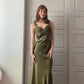 Elegant Sheath Olive Green Prom Dresses Long Formal Dress SH4539
