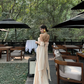 Apricot Mermaid Spaghetti Strap Chiffon Prom Dress Evening Dress Date Dress SH4907
