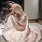 Pretty A Line Spaghetti Straps Pink Lace Satin Prom Dresses Evening Gowns SH1608