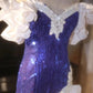 Shiny Mermaid Off the Shoulder Royal Blue Sequin Prom Dress Party Dress SH4069