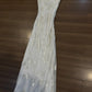 Light Pink Mermaid Round Neck Beaded Floral Chiffon Evening Dress Party Dress SH3801