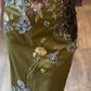 Retro Olive Green Sheath V Neck Beaded Embroidery Chiffon Prom Dress Party Dress SH4066