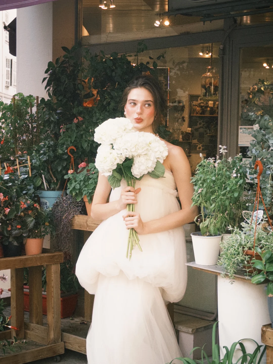 Cute Unique Mermaid Strapless White Tulle Long Wedding Dress SH5100