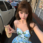Cute A Line Sweetheart Neck Blue Print Floral Satin Short Homecoming Dress Outfits SH5823