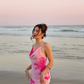 Pink Lily Sheath Straps Chiffon Long Prom Dress Vacation Dress SH6258