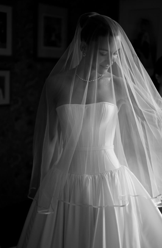 Simple A Line Strapless Corset White Satin Long Wedding Dress SH8255