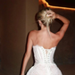 White Sheath Strapless Corset Lace Homecoming Dress Cocktail Dress SH3190