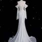 Glitter Corset Sequins Wedding Dress Mermaid Prom Dress SH1300
