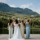 Pretty Sheath One Shoulder Baby Blue Satin Bridesmaid Dress Evening Dress with Slit SH3204