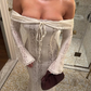 2025 New Sheath Long Sleeve White Lace Long Prom Dress Evening Dress SH2295