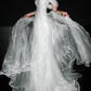 Flowy Unique A Line Off the Shoulder White Organza Wedding Dress SH5864