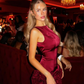 Burgundy 3D Floral Sheath Satin Open Back Short Homecoming Dress Birthday Dress SH4166