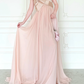 Sweety Light Pink A Line Strapless Chiffon Prom Dress Evening Dress SH6762