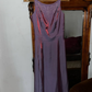 Vintage A Line Exquisite Beaded Purple Satin Prom Dress Evening Dress Date Dress SH5634