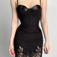 Sexy Sheath Spaghetti Strap Brown Lace Tulle Short Homecoming Dress Cocktail Dress SH3122