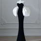 Black Velvet Strapless Mermaid Prom Dress Evening Dress SH1327
