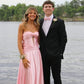Stunning Royal Blue A Line Satin Prom Dress Evening Dress with Slit SH6211