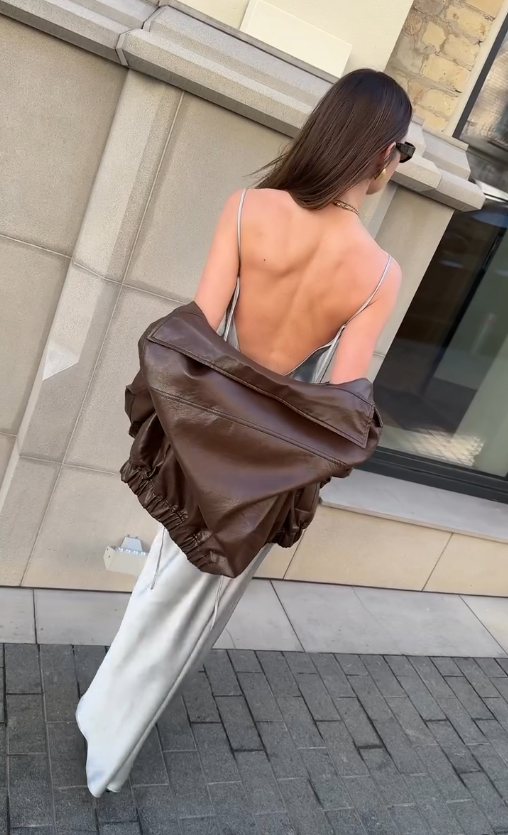 Simple Silver A Line Spaghetti Strap Satin Open Back Prom Dress Wedding Guest Dress SH4451