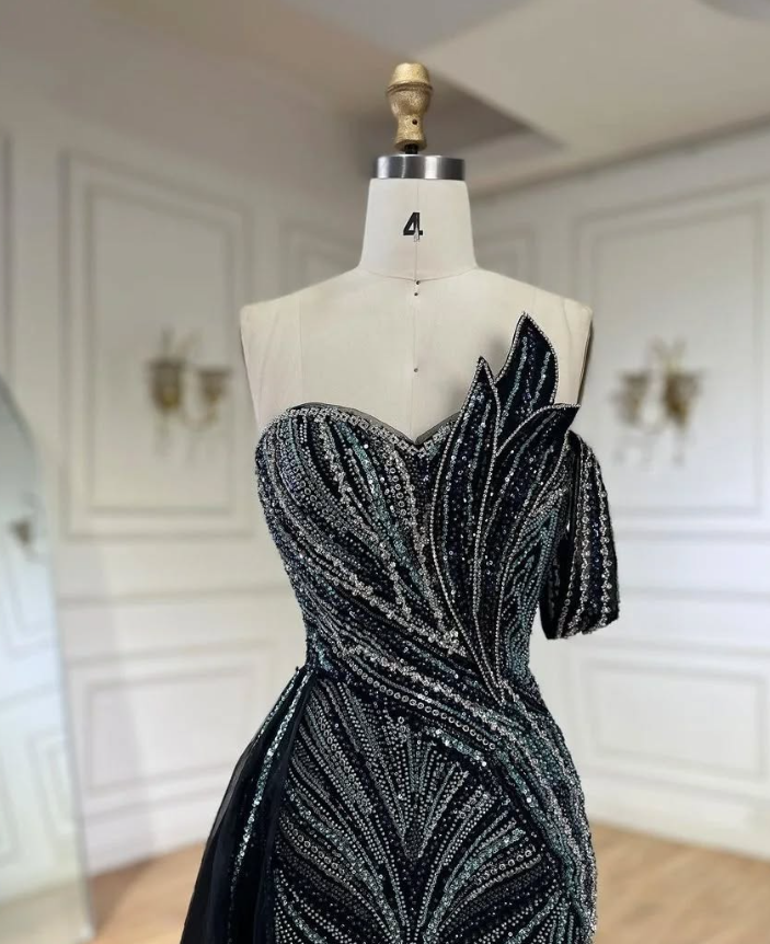 Luxurious A Line Beads Sequin Long Prom Dress Evening Dress SH1896