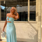 Sweet Strapless Satin A Line Prom Dress Long Party Evening Dress SH1562