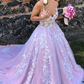 Pink Princess Tulle Appliques Long Prom Dress Quinceanera Dress Ball Gown Wedding Dress SH996