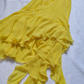 Cute Sheath Spaghetti Strap Beaded Yellow Ruffle Chiffon Prom Dress Graduation Prom Dress SH2569