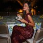 Pretty A Line Straps Floral Tulle Long Prom Dress Party Dress SH5070