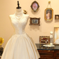 Beautiful A Line Halter Ivory Lace Satin Long Prom Dress Wedding Dress SH7398