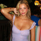 Playful and Adorable Sheath Off the Shoulder Lilac Short Homecoming Dress with Slit SH7453