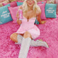 Pretty A Line Spaghetti Straps Pink Short Homecoming Dress with Lace SH7885